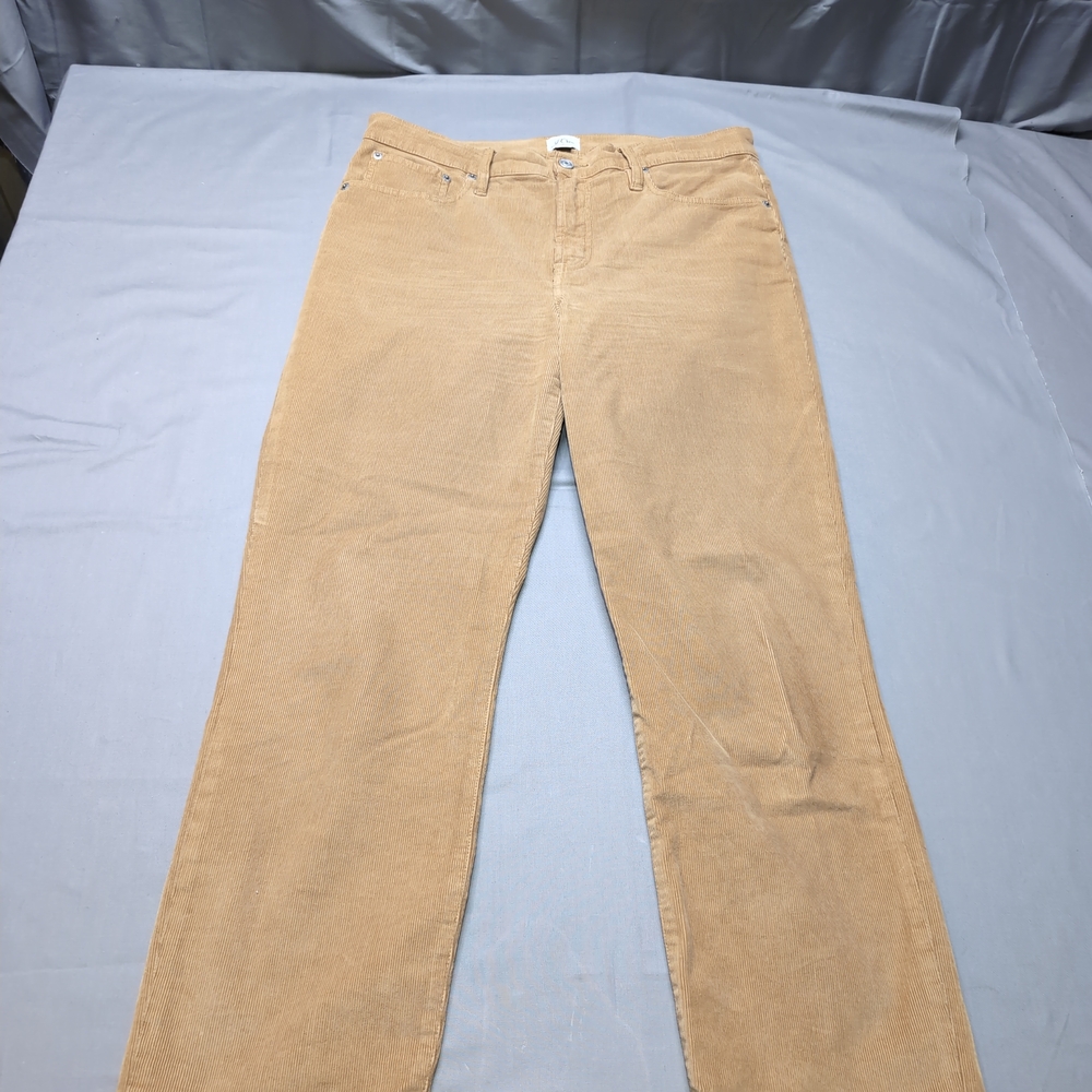 J. Crew Womens Tan Straight Leg Pants Corduroy Size 31